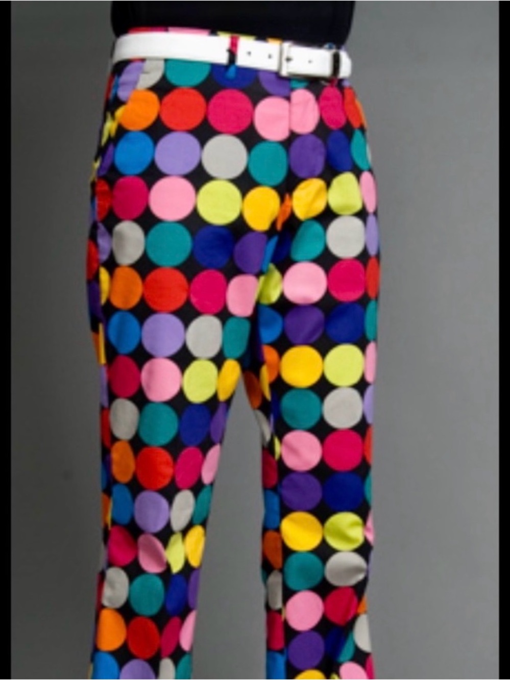 Loudmouth Golf Pants Disco Balls Cotton Multicolor Polkadots 36x34 - Picture 5 of 6